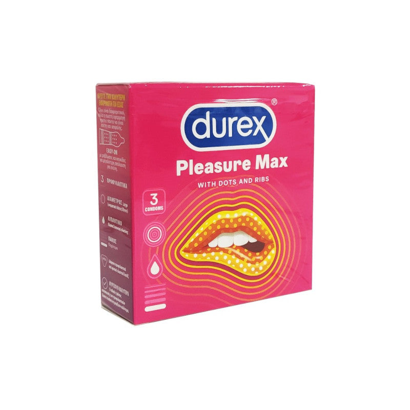 Durex Προφυλακτικά Pleasure Max με Ραβδώσεις 3τμχ 12τ (5038483444702)