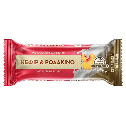 Φάρμα Κουκάκη Μπάρα Δημητριακών με κεφίρ & ροδάκινο 32gr 10τ (5200106872531)