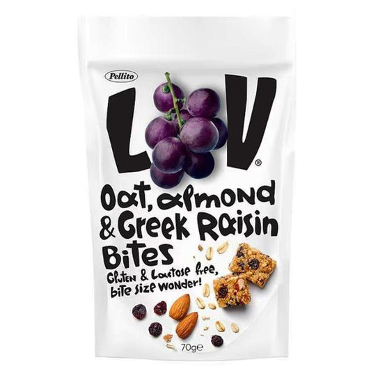 Pellito Lov Oat Bites Σνακ Μπουκιές Με Σταφίδα & Αμύγδαλο 70gr 8τ (5201044011556)
