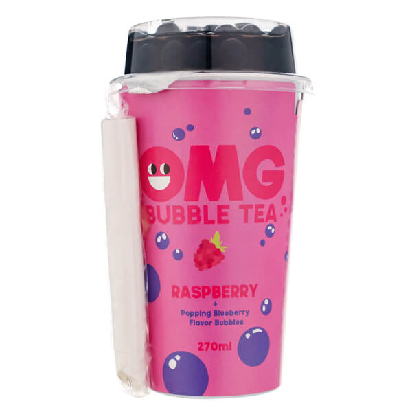 OMG Bubble Tea Rasberry Blueberry 270ml 10τ (4779056910187)