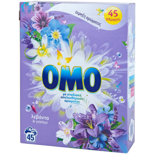 Omo Powder Laundry Detergent Lavender &amp; Jasmine 45 Measures 4t (8710847886874)