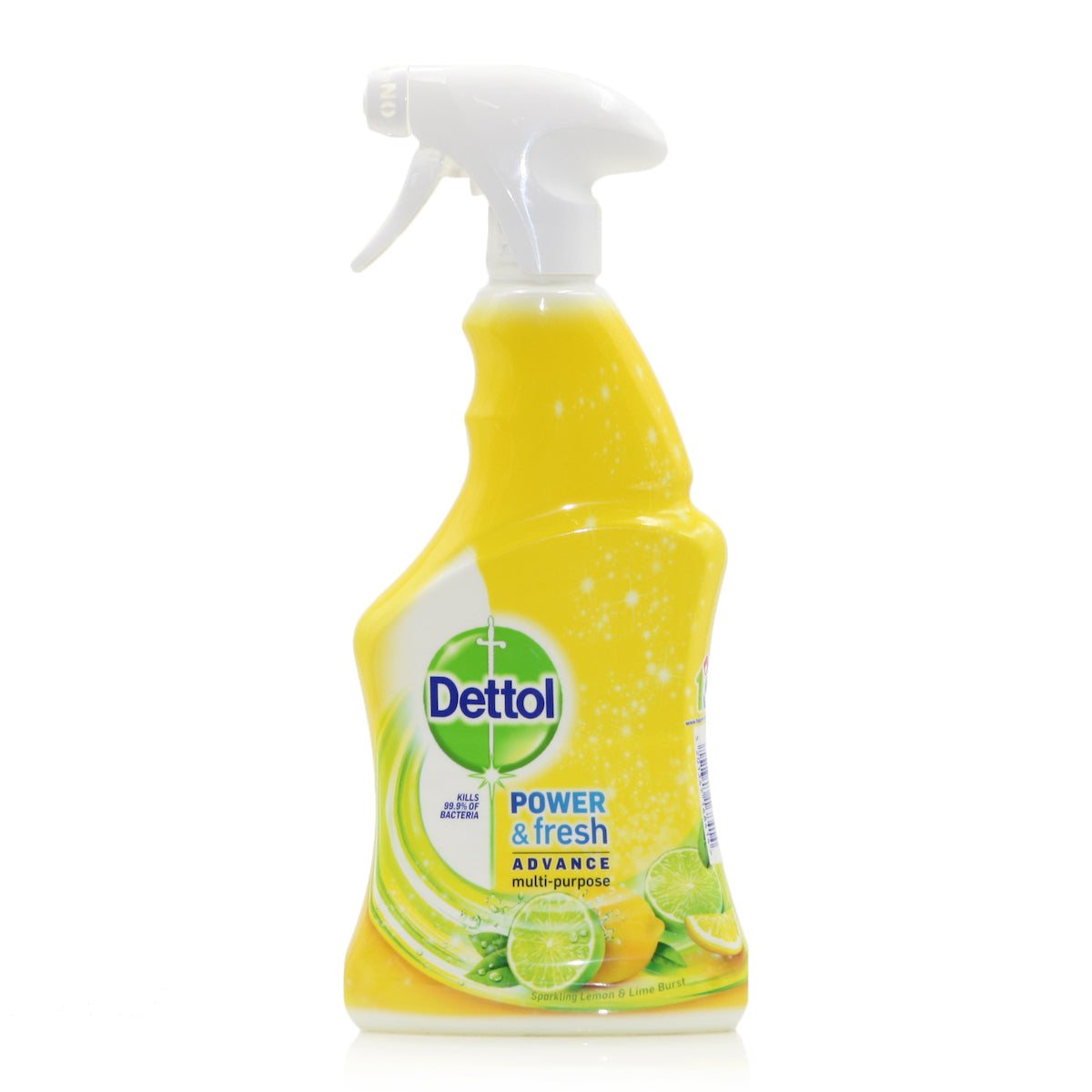 Dettol Power & Fresh Advance Καθαριστικό Spray Γενικής Χρήσης με Απολυμαντική Δράση Λεμόνι & Λάιμ 500ml 6τ (5201347168414)