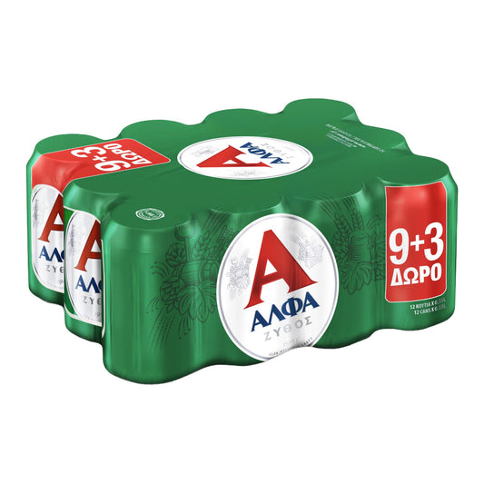 Άλφα μπύρα Κουτί 330ml 9+3Δ (5201261032372)