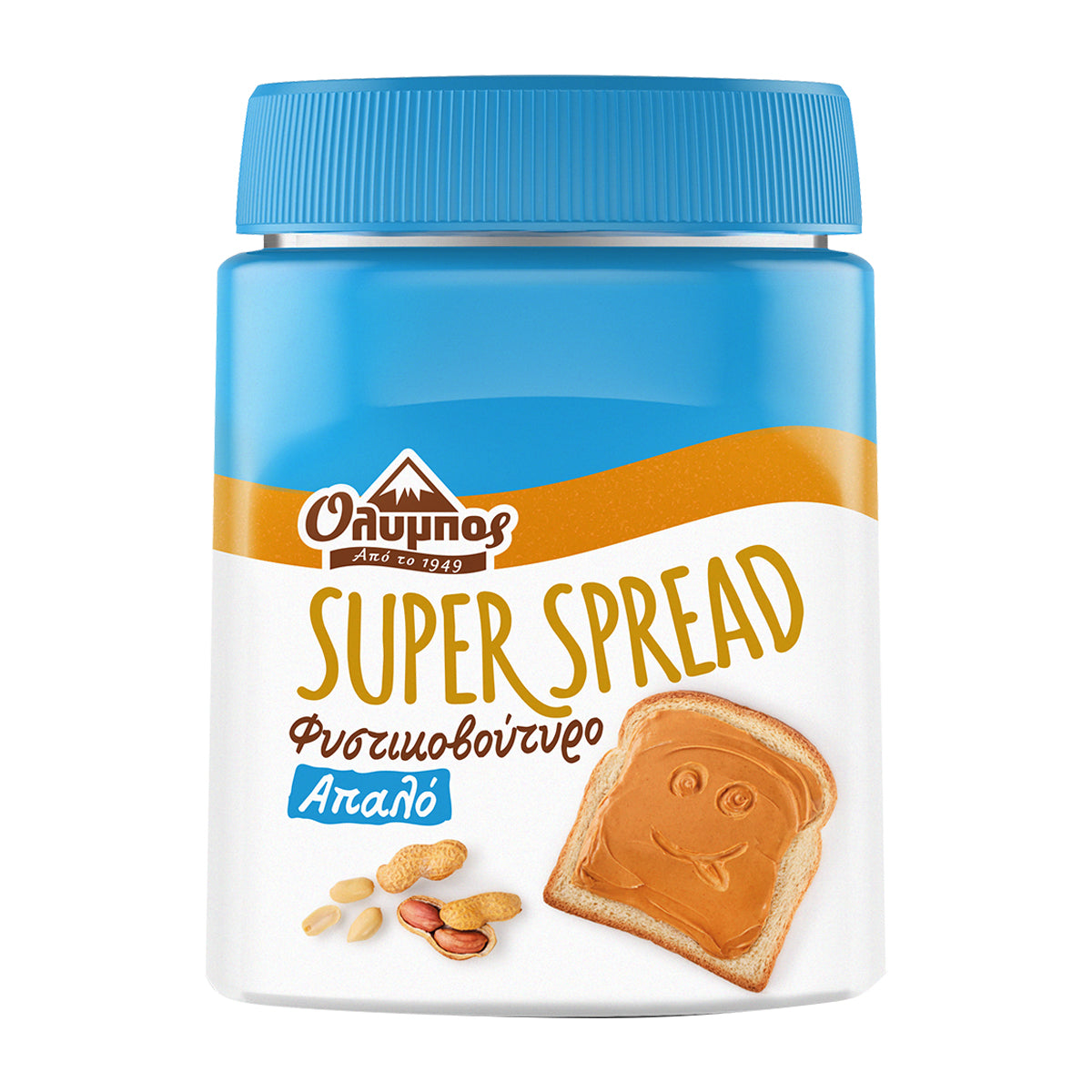 OLYMPOS SUPER SPREAD PEANUT BUTTER 350gr 12t (5201182036138)