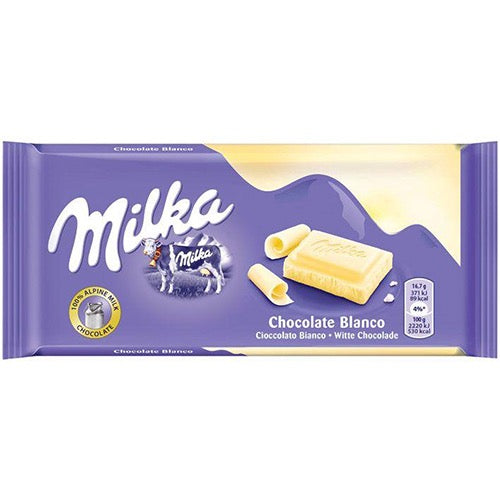 Milka White Milk Chocolate 100gr 22t (7622210999634)