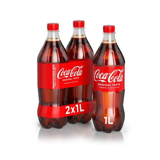 Coca Cola Classic Μπουκάλι Cola με Ανθρακικό 2x1lt (5449000034793)