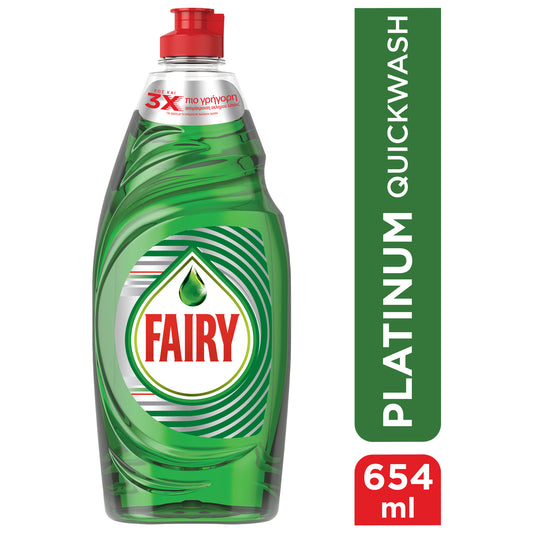 Fairy 654ml Platinum Quick Wash Dishwashing Liquid 16t (8001841624884)