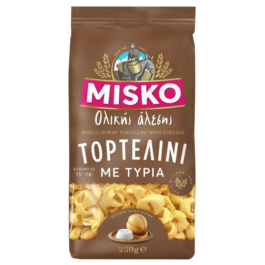 Misko Τορτελίνια με Τυριά Ολικής Άλεσης 250gr 12τ (5201010015472)