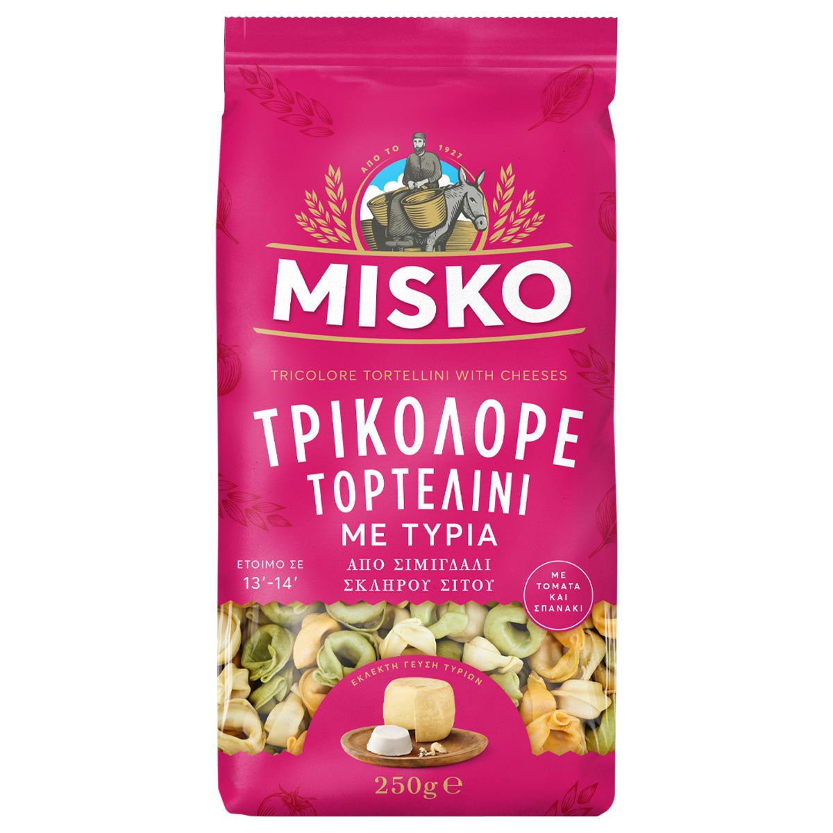 Misko Tortellini with Tricolore Cheese 250gr 12t (5201010015700)