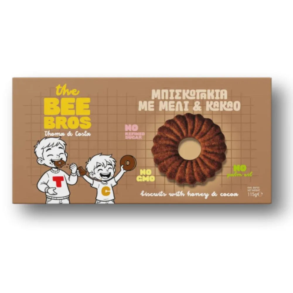 THE BEE BROS ΜΠΙΣΚΟΤΑ 115gr - (ΜΕΛΙ & ΚΑΚΑΟ) (Σ10) (5214000075998)