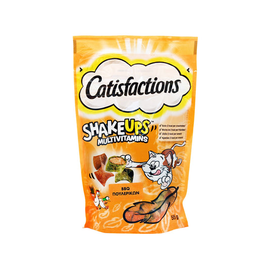 CATISFACTIONS ΓΑΤΟΤΡΟΦΗ 55gr. - (SHAKE UPS) (BBQ ΠΟΥΛΕΡΙΚΩΝ) (Σ6) (5998749144619)