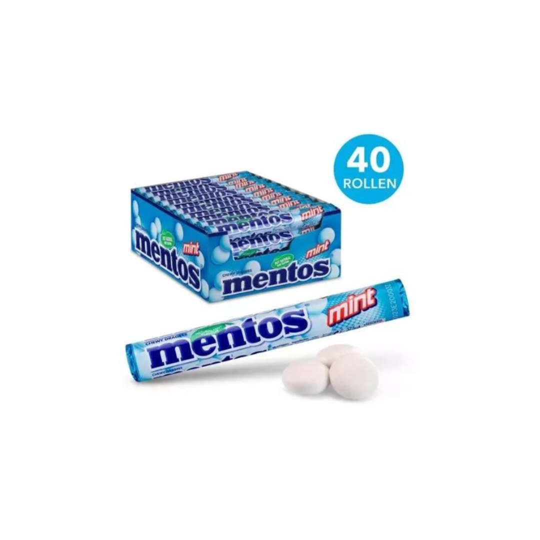 Mentos Mint Rollen 40 Τεμάχια x38gr (8723400775638)