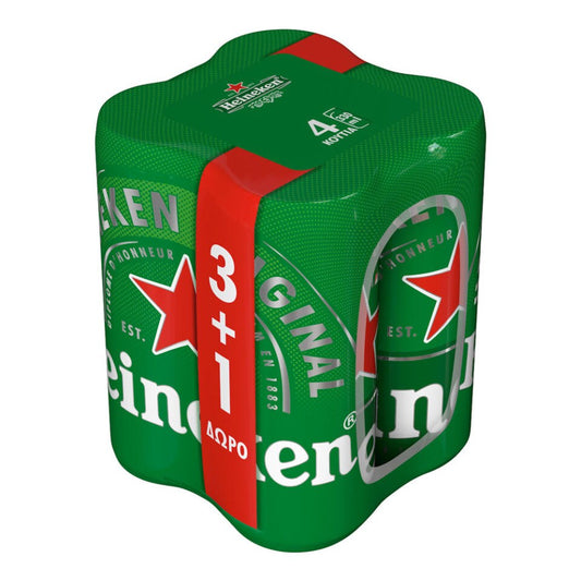 HEINEKEN ΜΠΥΡΑ ΚΟΥΤΙ - (4x500ml) (3+1 ΔΩΡΟ) (Σ6) (5201261000739)