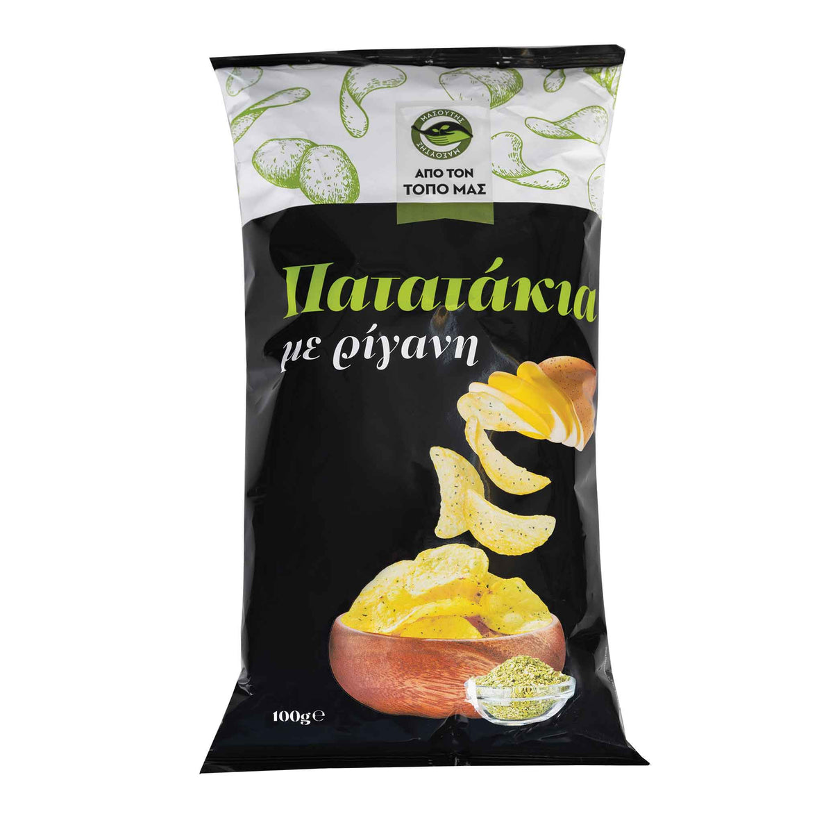 ΜΑΣΟΥΤΗΣ CHIPS 100gr. - (ΡΙΓΑΝΗ) (Σ30) (5203278059229)