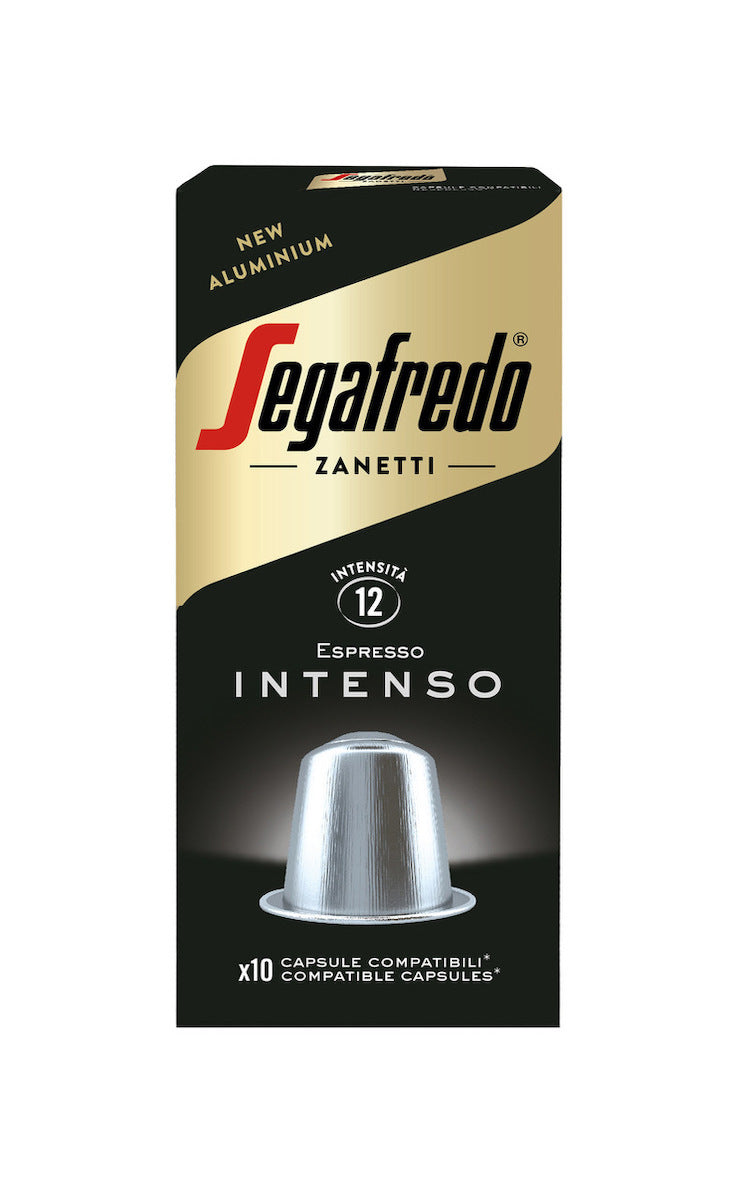 Segafredo Espresso Intenso Capsules Compatible with Nespresso Machine 10caps 10t (8003410249313)