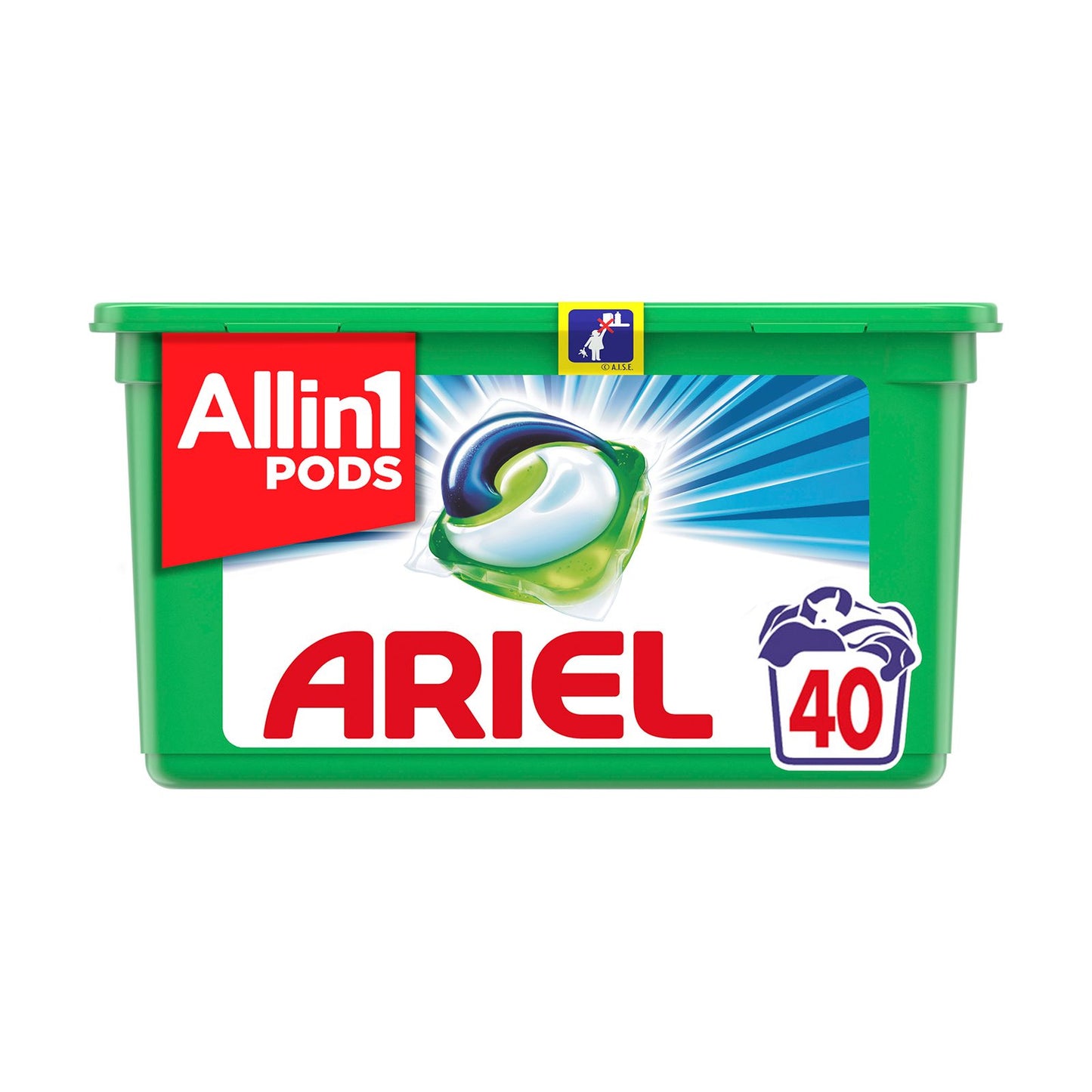 Ariel All In 1 Απορρυπαντικό 40 Μεζούρες Ρούχων Alpine 3τ (8006540734902)