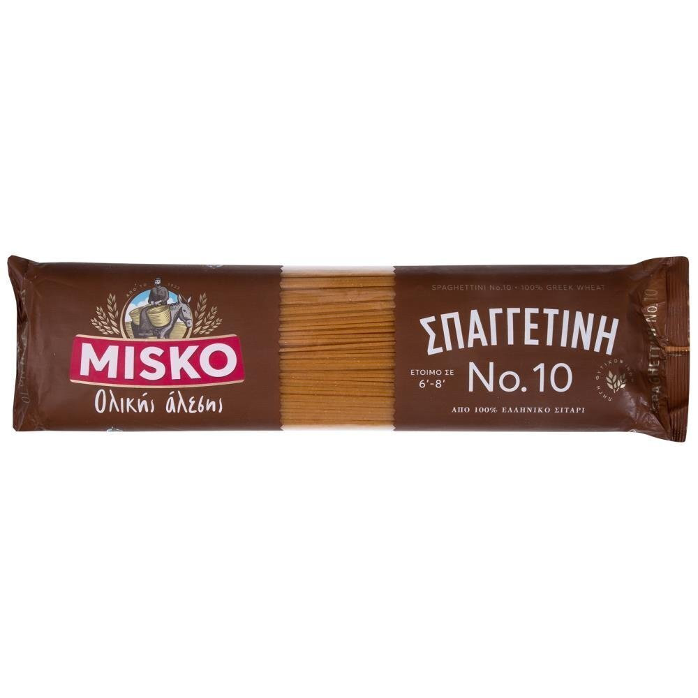 Misko Spaghetti Νο10 Ολικής Άλεσης 500gr 24τ (5201010009433)