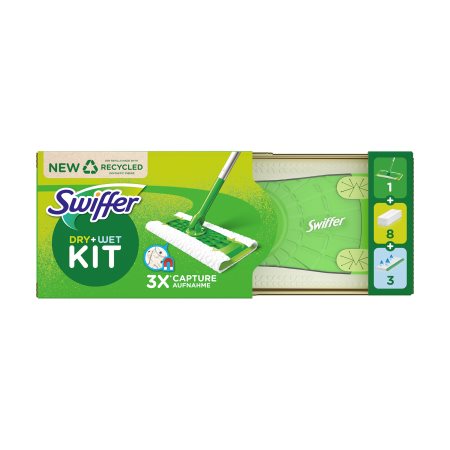 Swiffer Swiffer Σύστημα (Σκούπα + 8 Στεγνά Πανάκια + 3 Υγρά Πανάκια) 6τ (8001090630612)