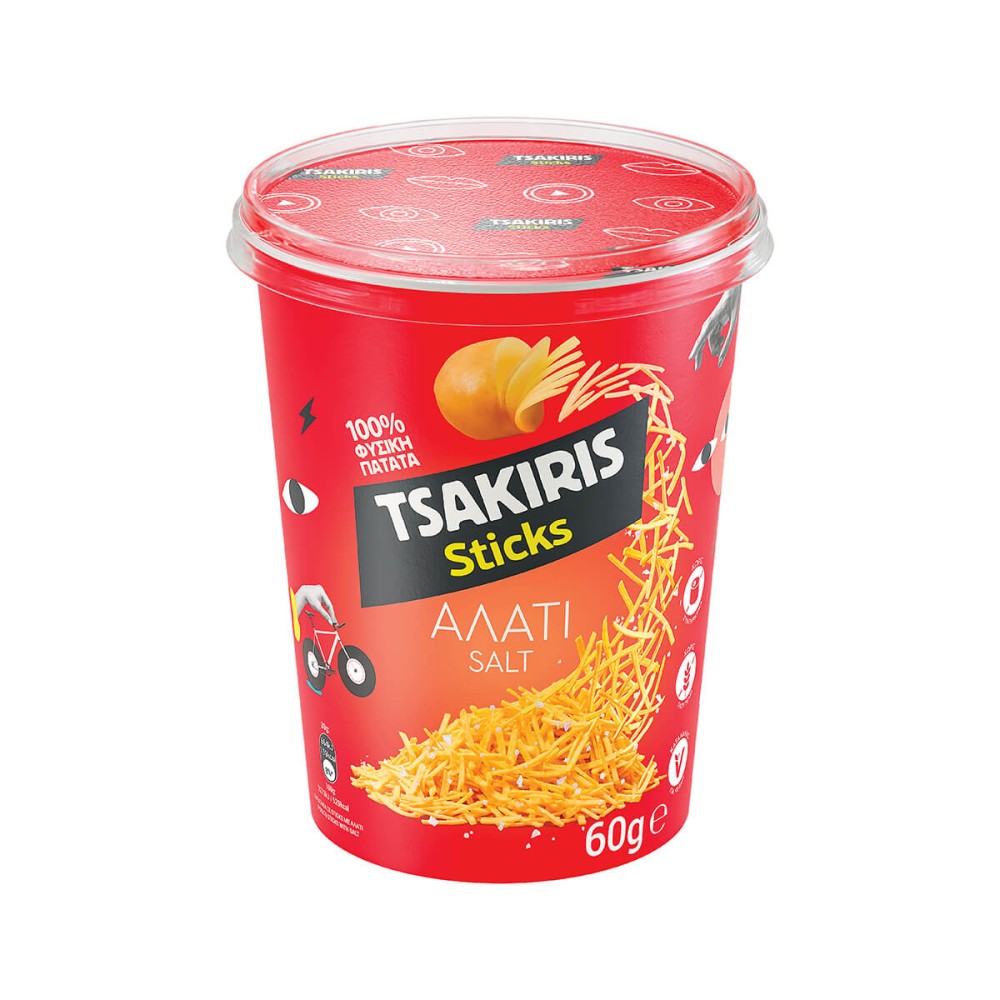 TSAKIRIS CHIPS STICKS CUP 60gr. (Σ18) (5201005083080)