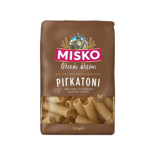 Misko Whole Grain Rigatoni 500gr 12t (5201010015144)