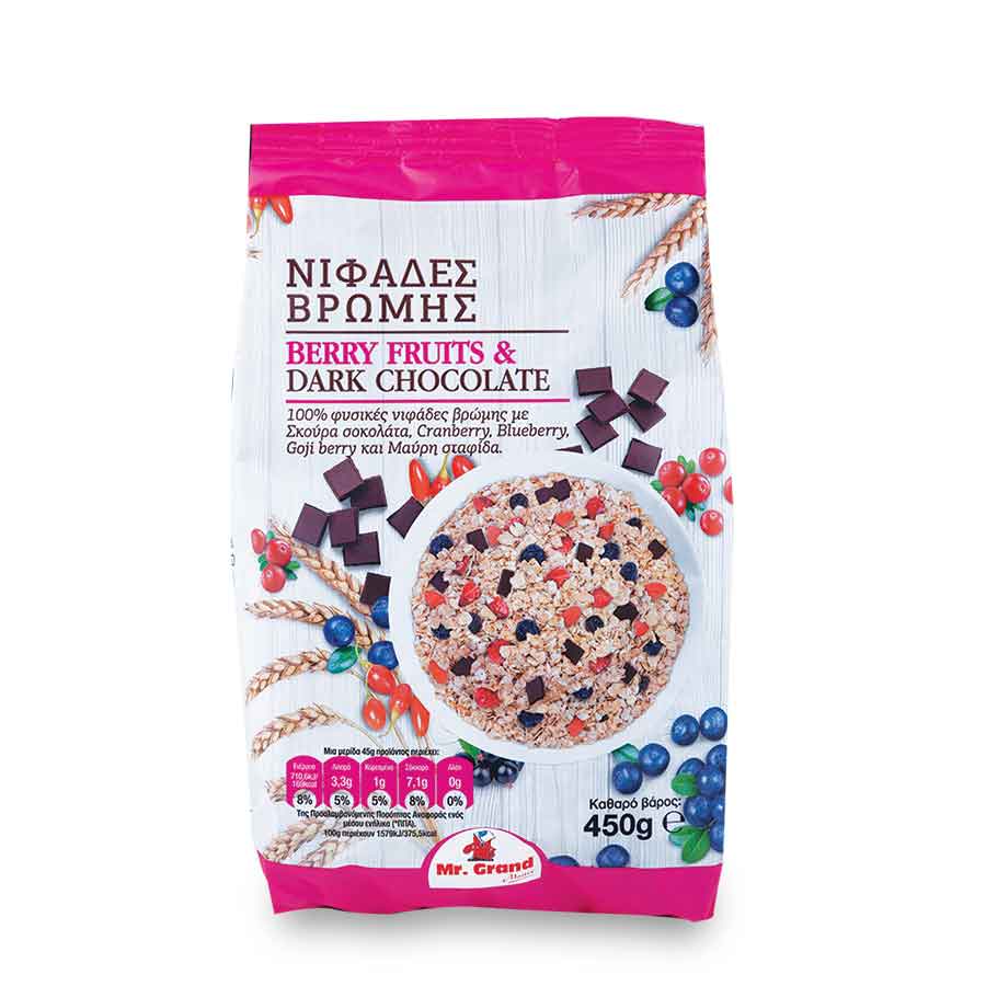 MR GRAND ΝΙΦΑΔΕΣ ΒΡΩΜΗΣ FRUIT & DARK CHOCOLATE 450gr. (Σ12) (5203278056365)