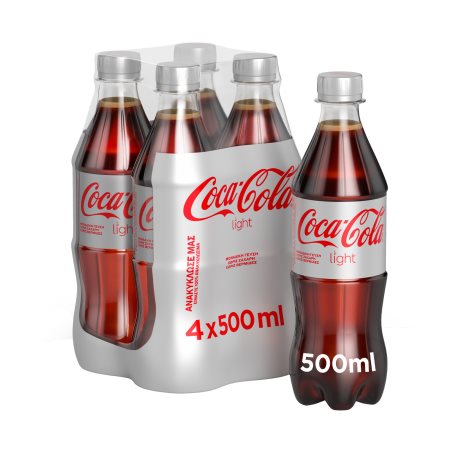 Coca Cola Light Carbonated Cola Bottle Without Sugar 4x500ml 6s (1001000404)