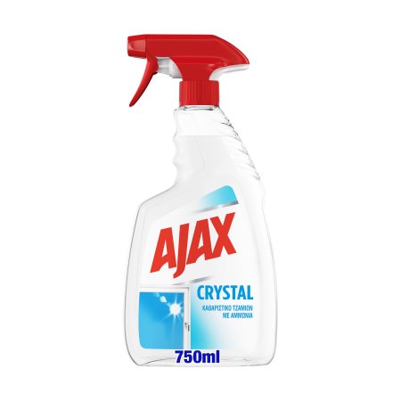 Ajax Crystal Clean Καθαριστικό Spray Τζαμιών 750ml 12τ (8714789744360)