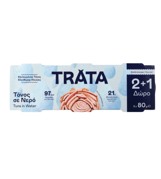 Trata Tuna In Water 80gr 2+1 16s (5201340800489)