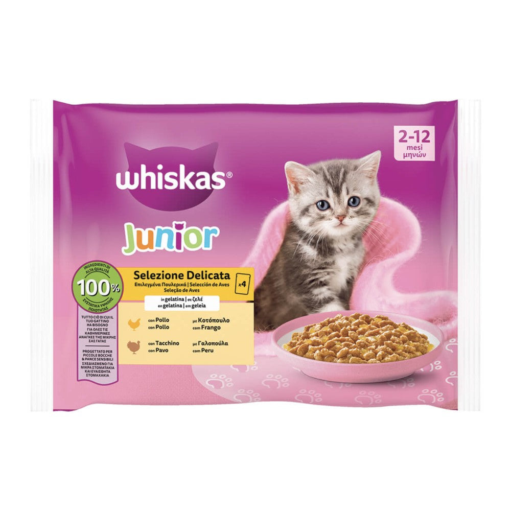 WHISKAS ΦΑΚΕΛΑΚΙ (4x85gr.) - (ΠΟΥΛΕΡΙΚΑ ΣΕ ΖΕΛΕ) (Σ13) (8410136050817)