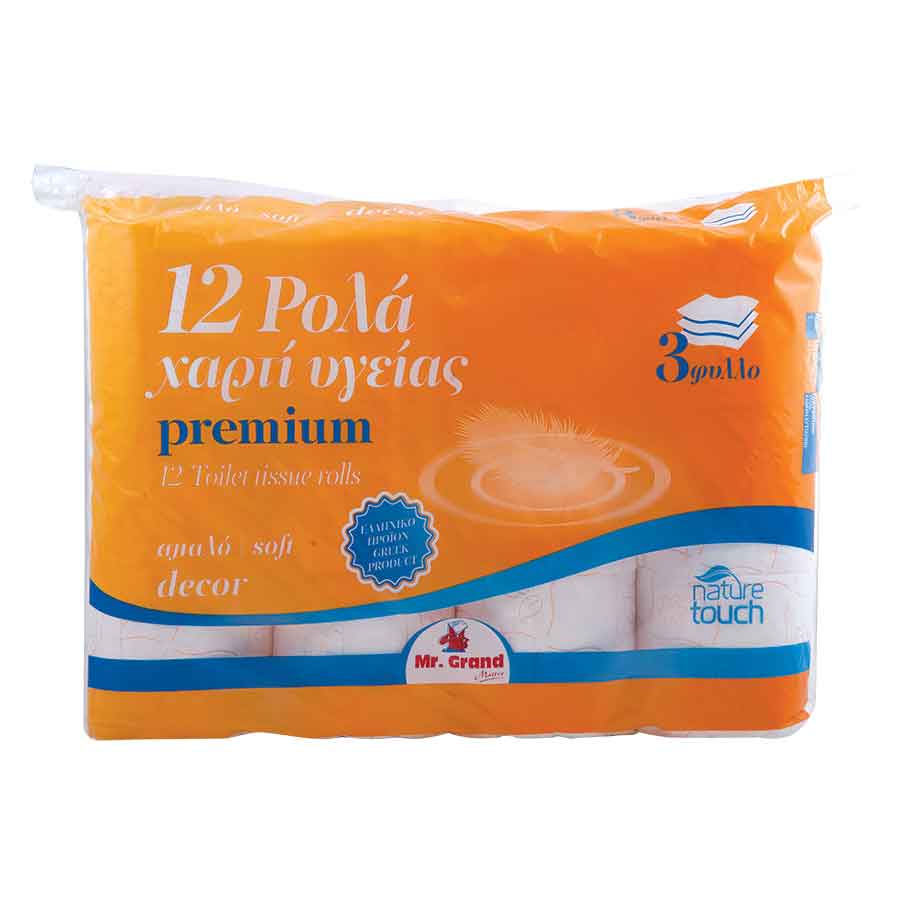 MR GRAND ΧΑΡΤΙ ΥΓΕΙΑΣ 3ΦΥΛΛΟ 12τεμ 1080gr. (Σ5) (5203278045307)