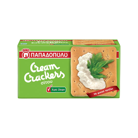 ΠΑΠΑΔΟΠΟΥΛΟΥ CREAM CRACKERS 165gr - (ΧΩΡΙΣ ΖΑΧΑΡΗ) (Σ12) (5201004042927)