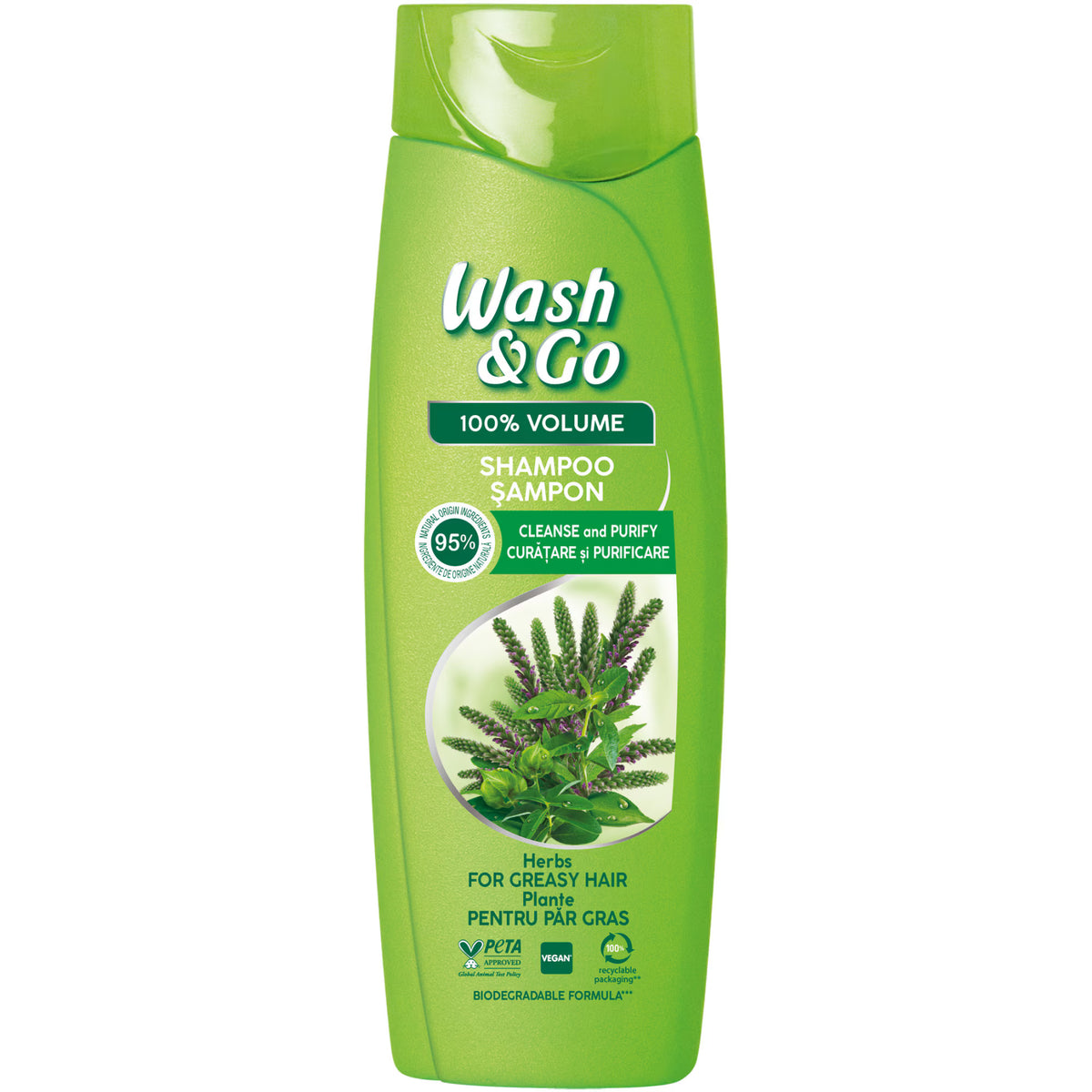 WASH & GO SHAMPOO 360ml - (HERBS) (Σ6) (8008970056784)