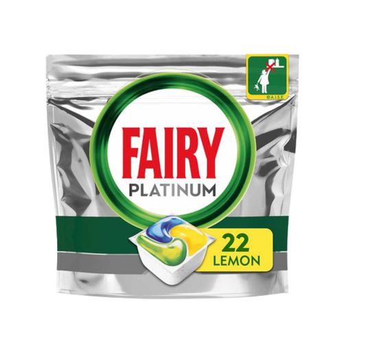 Fairy Platinum All In One 22 Lemon Scented Dishwasher Capsules (8001841959979)