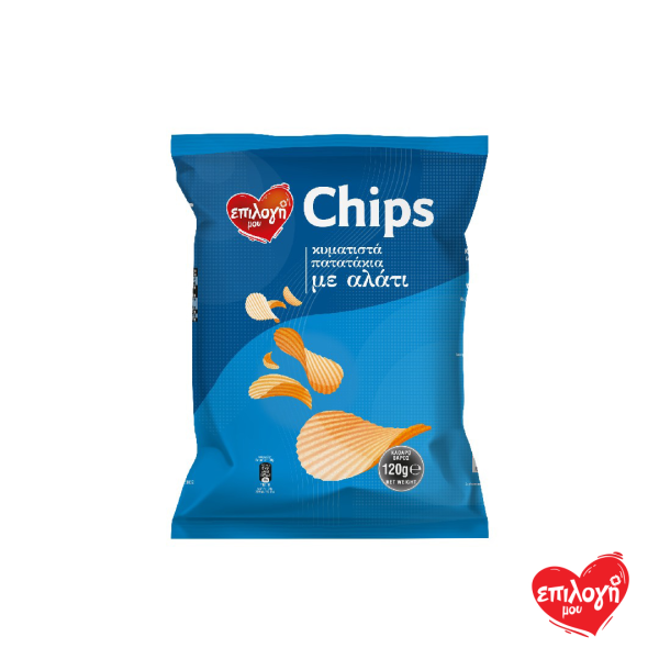 My Choice Wavy Chips with Salt Flavor 120gr 16t (5207066121570)