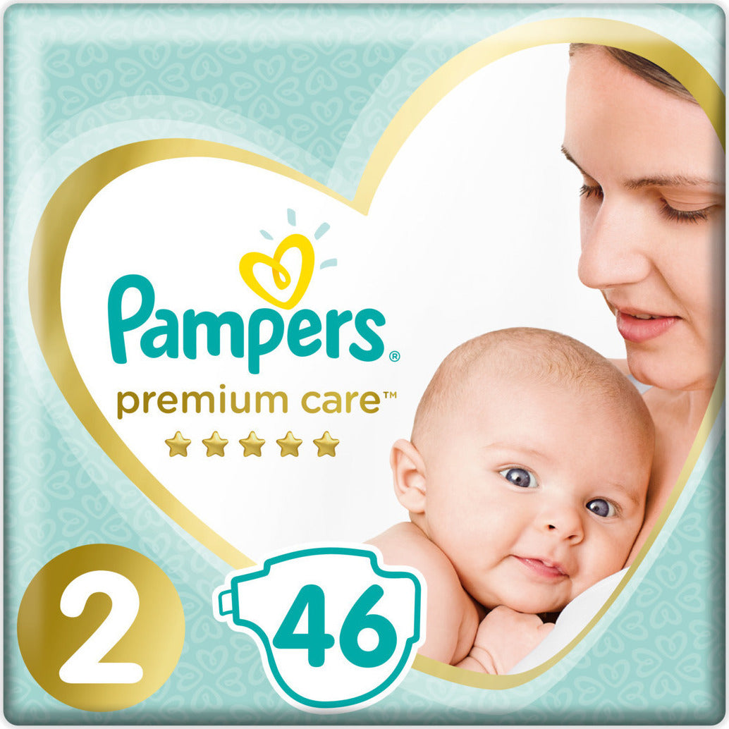 Pampers Premium Care Πάνες με Αυτοκόλλητο No. 2 για 4-8kg 46τμχ (8001841104799)