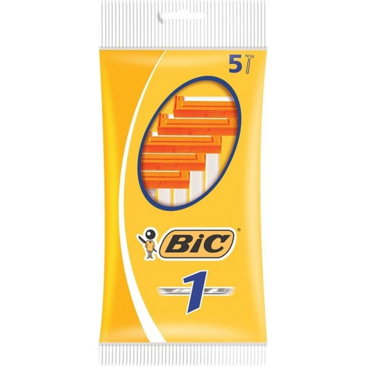 Bic Classic 1 Disposable Razors with 1 Blade 5pcs (5201313008652)