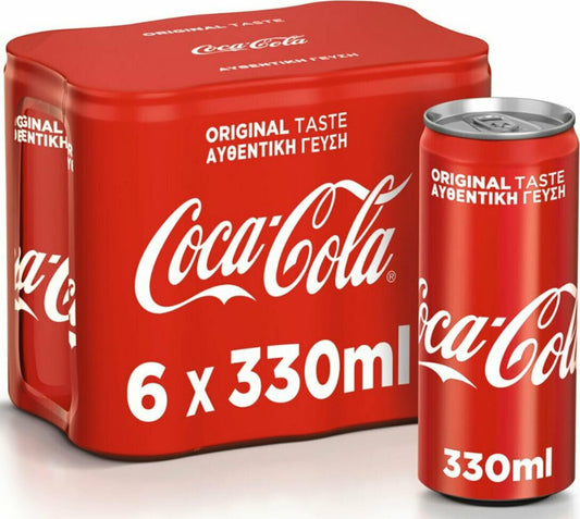 Coca Cola Classic Κουτί Cola με Ανθρακικό 6x330ml 4σ (1001000807)