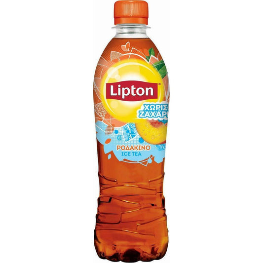 Lipton Μπουκάλι Ice Tea Ροδάκινο Χωρίς Ανθρακικό Χωρίς Ζάχαρη 500ml 12τ (5201156933227)