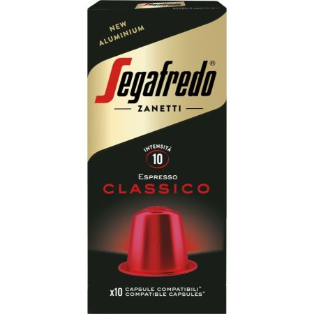 Segafredo Κάψουλες Espresso Classico Συμβατές με Μηχανή Nespresso 10caps 10τ (8003410249306)