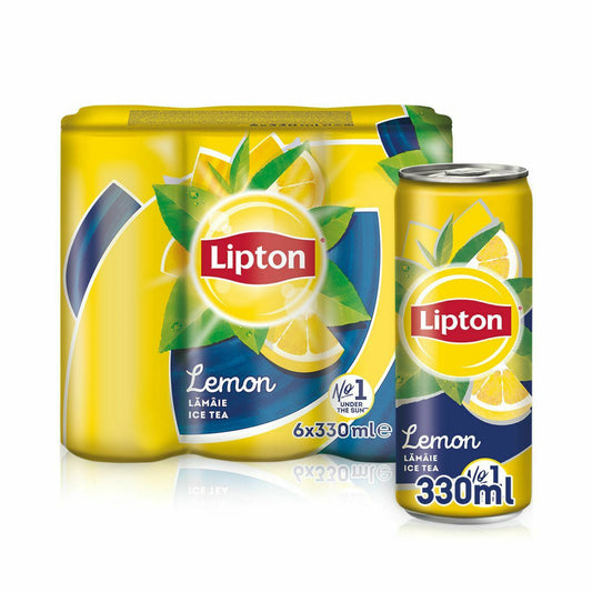 Lipton Κουτί Ice Tea Λεμόνι Χωρίς Ανθρακικό Χωρίς Ζάχαρη 6x330ml 4σ (5201156029906)