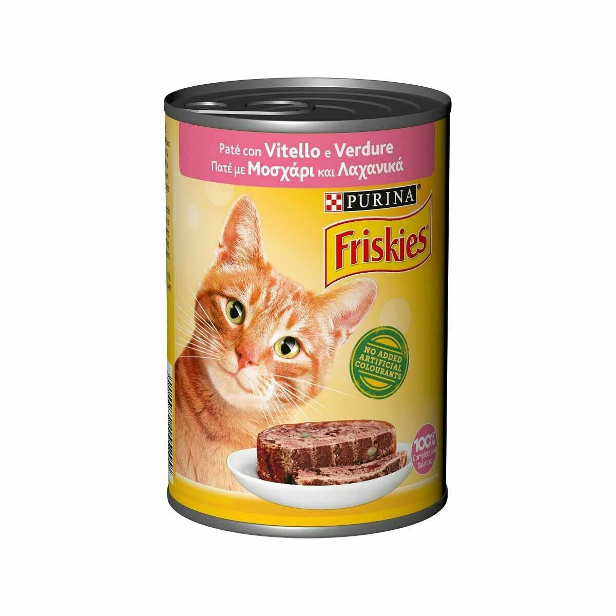 Purina Friskies Adult Μοσχάρι / Λαχανικά Πατέ 400gr 24τ (3010470155299)