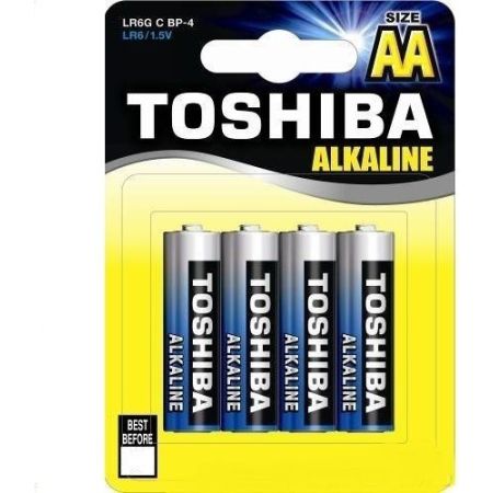 Batteries Toshiba High Power LR6GCP BP-4 Alkaline AA 1.5V 4pcs 10t (4904530592546)