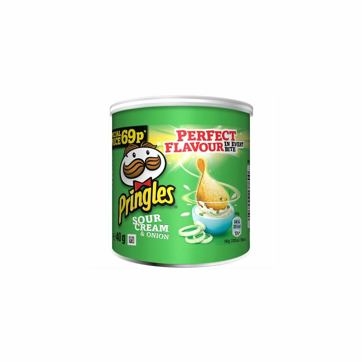 Pringles Πατατάκια με Γεύση Sour Cream & Κρεμμύδι 40gr 12τ (5413149775183)