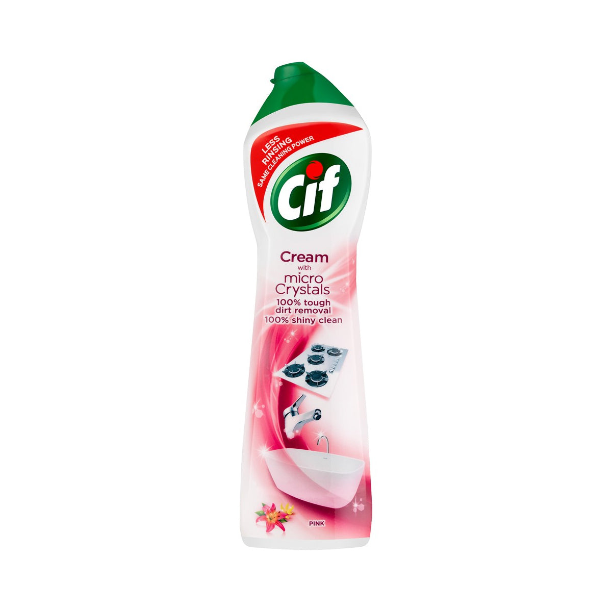 Cif Κρέμα Καθαρισμού Γενικής Χρήσης with Micro Crystals Pink Flower 500ml 16τ (8720181396823)