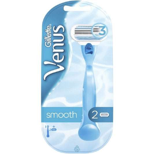 Gillette - Venus Smooth Body Razor with 3 Blade Replacement Heads and Lubricating Tape 3pcs 6m (7702018322985)