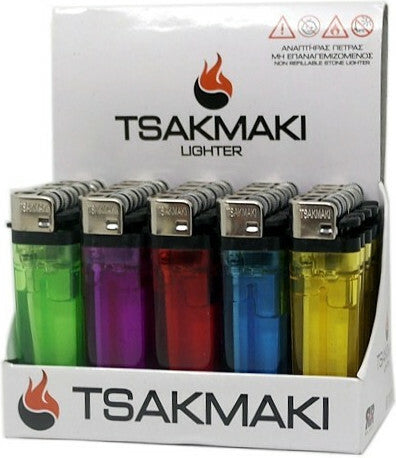 LPG Lighter with Stone 25pcs (Various Colors) (5213000720280)