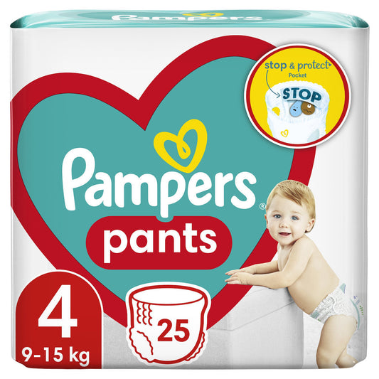 Pampers Pants Πάνες Βρακάκι No. 4 για 9-15kg 25τμχ (8006540067741)