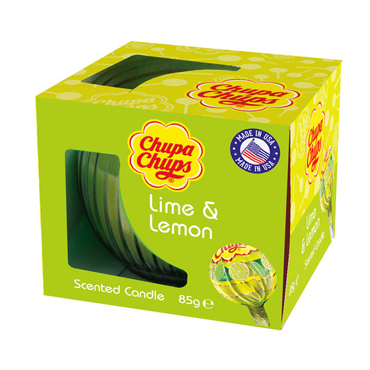 Κερί Αρωματικό Chupa Chups σε Βάζο Lime & Lemon 85gr (5060371453473)