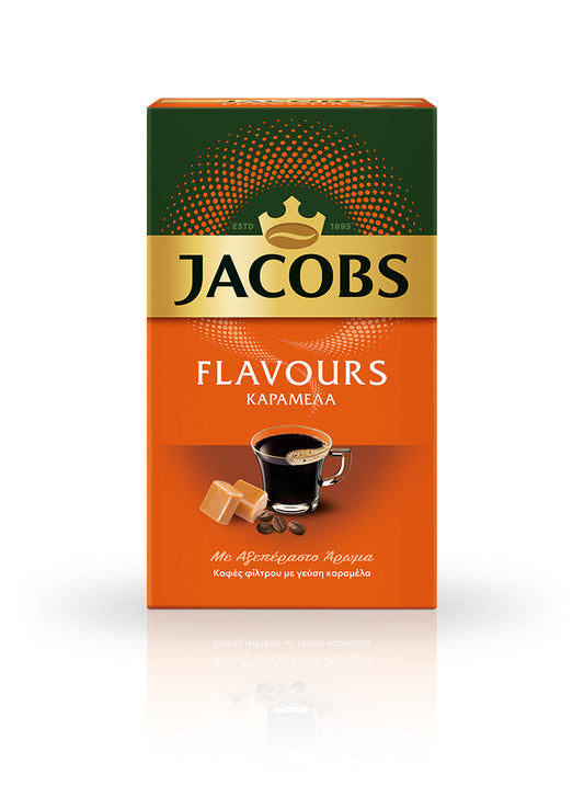 Jacobs Καφές Φίλτρου Arabica με Άρωμα Caramel Καραμέλα 250gr 12τ (5201530028105)
