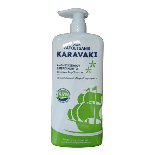 Papoutsanis Karavaki Αφρόλουτρο σε Gel Άνθη Γιασεμιού & Περγαμόντο 750ml (5201109003465)